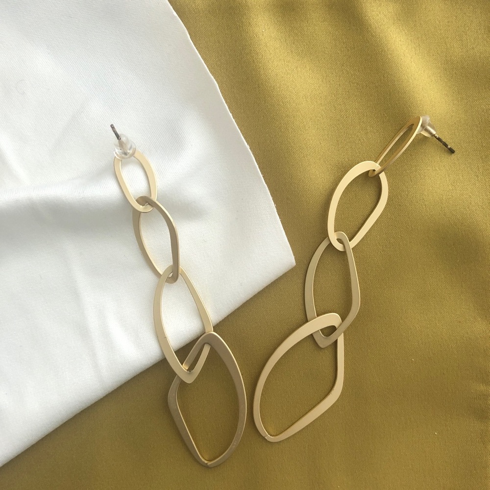 Long loopy earrings